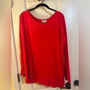Piko Red Long Sleeve Tunic